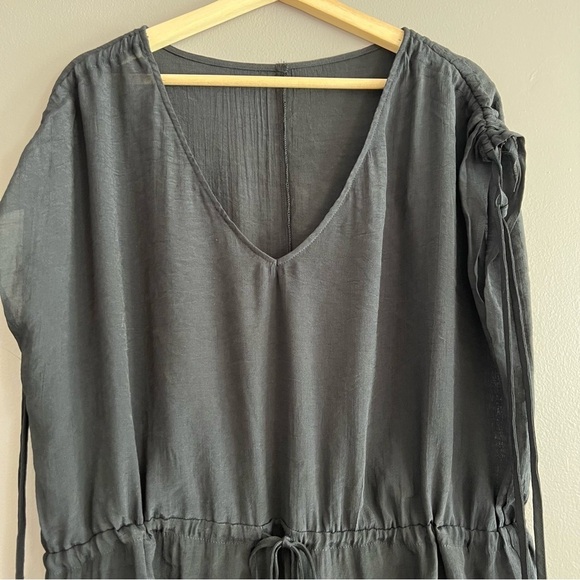 CUPSHE Women's V Neck Cover Up Swimwear Sleeveless Drawstring Black Medium - Picture 5 of 12